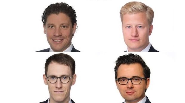 Daniel Kamke, Fabian Schumann, Carsten Lamberth und Dominic Weber