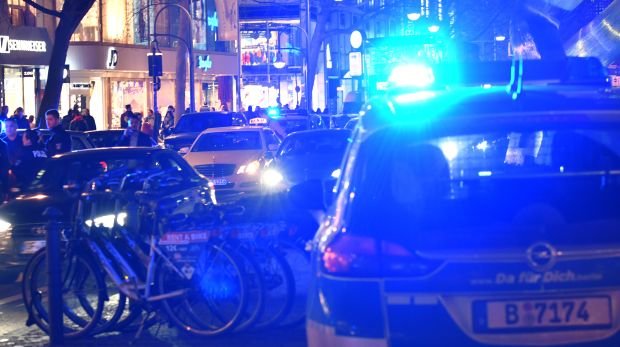 Polizeistreife am Berliner Ku'damm in den Tagen nach den Geschehnissen