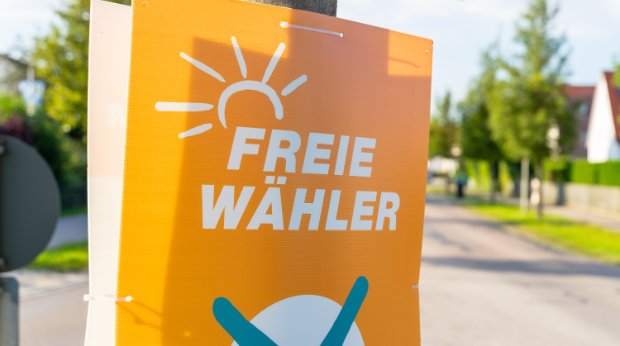 Ein Wahlplakat der Freien Wähler für die Bundestagswahl