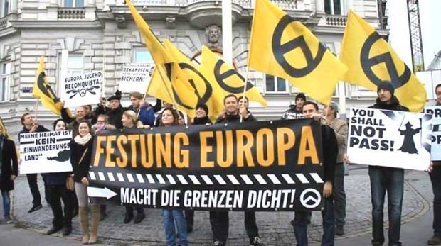 Demonstration der rechtsextremen Identitären Bewegung in Österreich