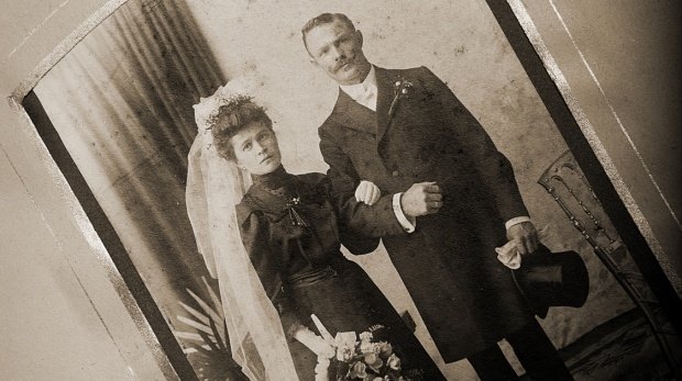 historisches Hochzeits-Foto