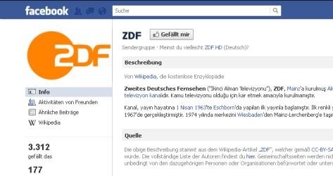 ZDF auf Facebook