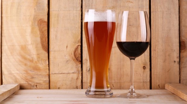 Bier- und Weinglas